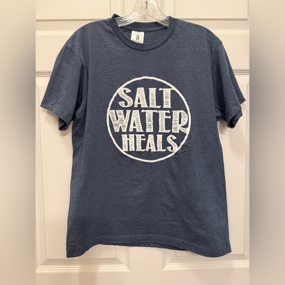 Salt Water Heals Graphic Tee - Navy - Picture 2 of 4